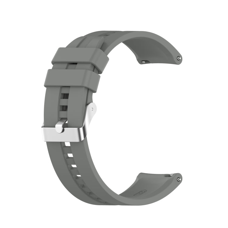 Silicone Silver Buckle Watchband, For Huawei Watch GT 3 46mm/GT Runner, For Huawei Watch GT 3 42mm
