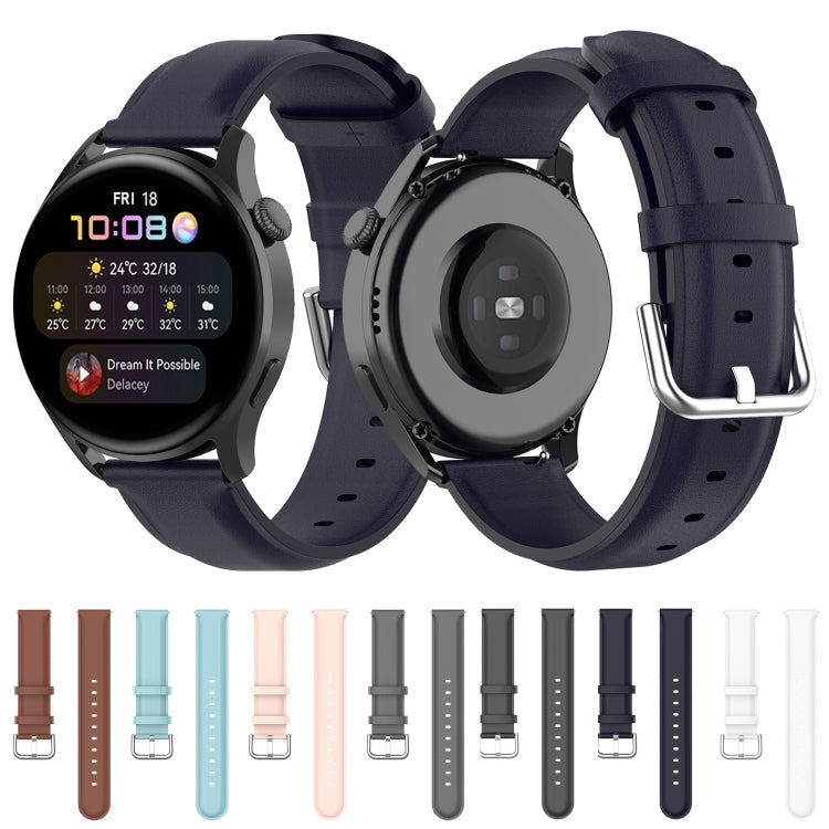 Round Tail Leather Watchband, For Huawei Watch GT 3 46mm/GT Runner, For Huawei Watch GT 3 42mm