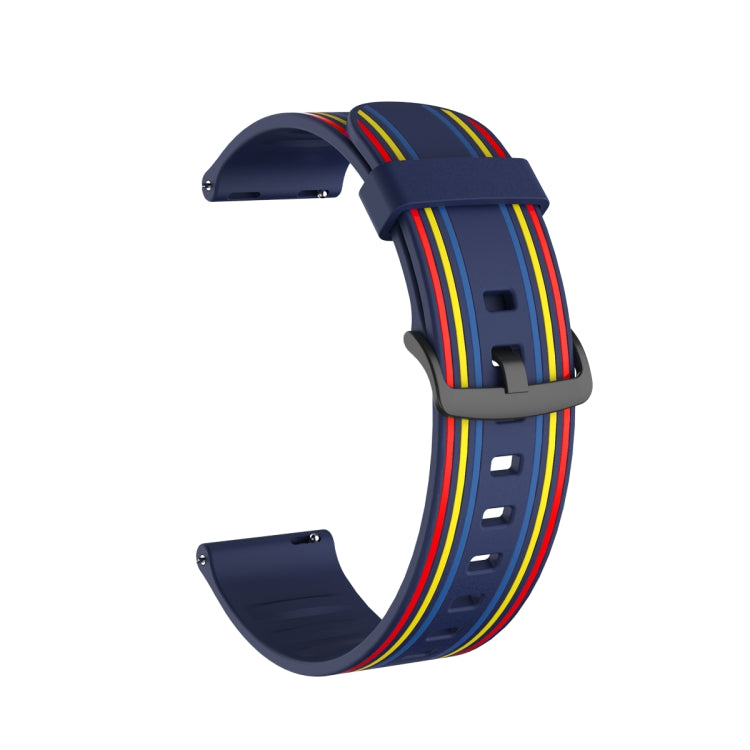 Stripe Silicone Watchband, 20mm, 22mm