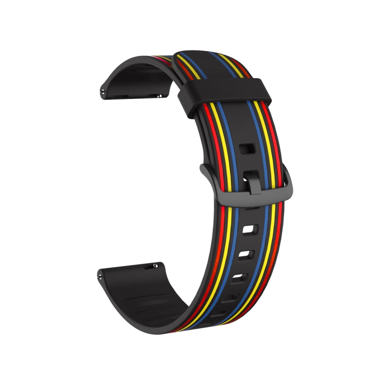 Stripe Silicone Watchband, 20mm, 22mm