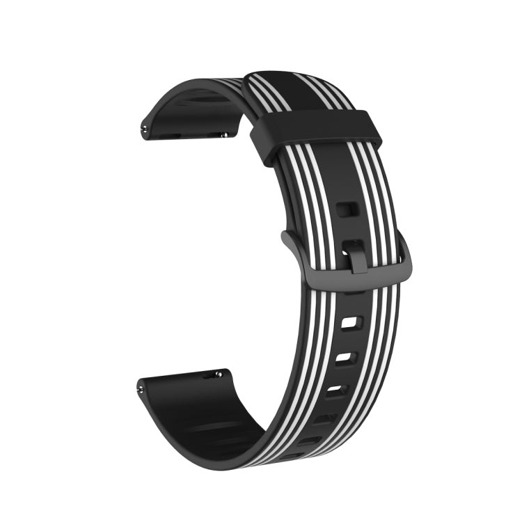 Stripe Silicone Watchband, 20mm, 22mm
