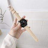 Leather Strap Watchband, For Samsung Galaxy Watch4 40mm/44mm