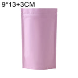 100 PCS/Set Matte Aluminum Foil Snack Stand-up Pouch, 8x12+3cm, 9x13+3cm, 10x15+3cm, 12x20+4cm 9x13+3cm Pink