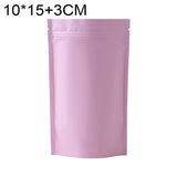 100 PCS/Set Matte Aluminum Foil Snack Stand-up Pouch, 8x12+3cm, 9x13+3cm, 10x15+3cm, 12x20+4cm 10x15+3cm Pink