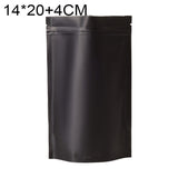 100 PCS/Set Matte Aluminum Foil Snack Stand-up Pouch, 14x20+4cm, 15x22+4cm, 16x24+4cm, 18x26+4cm 14x20+4cm Black