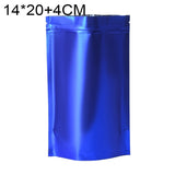 100 PCS/Set Matte Aluminum Foil Snack Stand-up Pouch, 14x20+4cm, 15x22+4cm, 16x24+4cm, 18x26+4cm 14x20+4cm Blue