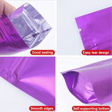 100 PCS/Set Matte Aluminum Foil Snack Stand-up Pouch, 14x20+4cm, 15x22+4cm, 16x24+4cm, 18x26+4cm