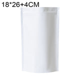 100 PCS/Set Matte Aluminum Foil Snack Stand-up Pouch, 14x20+4cm, 15x22+4cm, 16x24+4cm, 18x26+4cm 18x26+4cm White