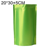 100 PCS/Set Matte Aluminum Foil Snack Stand-up Pouch, 20x30+5cm 20x30+5cm Green