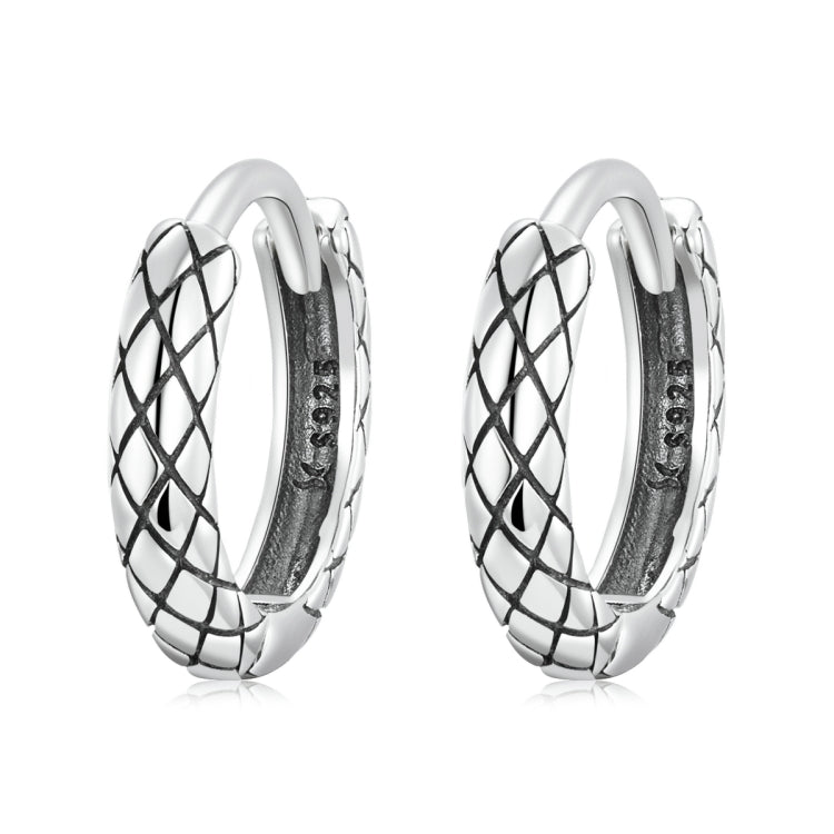 S925 Sterling Silver Snake Texture Ear Buckle Women Earrings, Snake Texture - Zen Craft