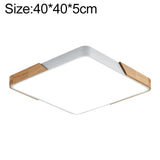 Wood Macaron LED Square Ceiling Lamp, White Light, 30cm, 40cm, 50cm, 60cm 40cm White