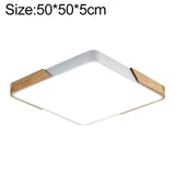 Wood Macaron LED Square Ceiling Lamp, White Light, 30cm, 40cm, 50cm, 60cm 50cm White