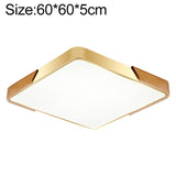 Wood Macaron LED Square Ceiling Lamp, White Light, 30cm, 40cm, 50cm, 60cm 60cm Gold