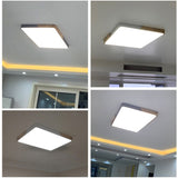 Wood Macaron LED Square Ceiling Lamp, 3-Colors Light, 30cm, 40cm, 50cm, 60cm