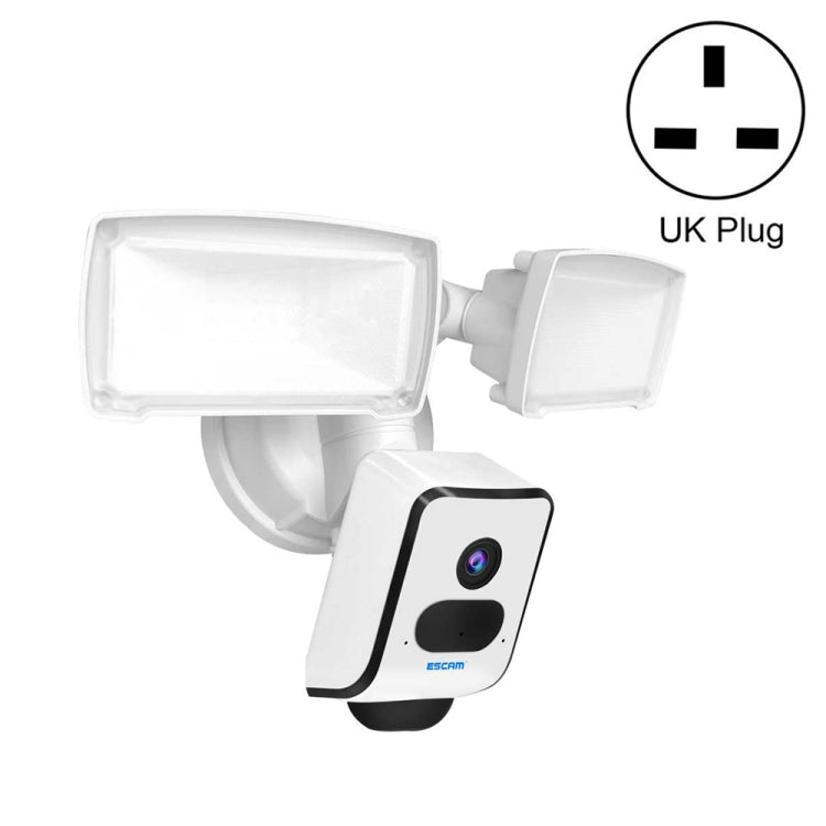 ESCAM QF612 3MP WiFi IP Camera & Floodlight, Support Night Vision / PIR Detection, QF612 QF612 UK Plug