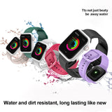Silicone Watchband For Apple Watch Series, 7 45mm / 6&SE&5&4 44mm / 3&2&1 42mm