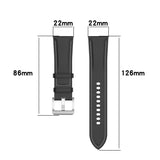 22mm Genuine Leather Watch Strap for Huawei Watch GT3 46mm/GT2 46mm/Samsung Galaxy Watch3 45mm