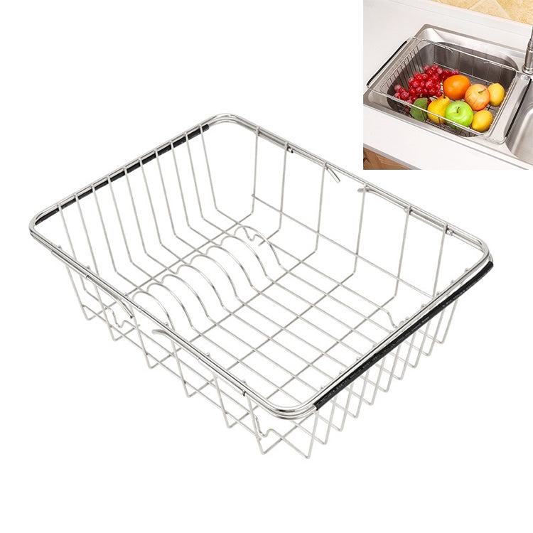 Kitchen Dish Drainer Sink Drain Basket Washing Vegetable Fruit Drying Holder Stainless Steel Adjustable Rack, Arch Net Style, Flat Bottom Style, Ordinary Style