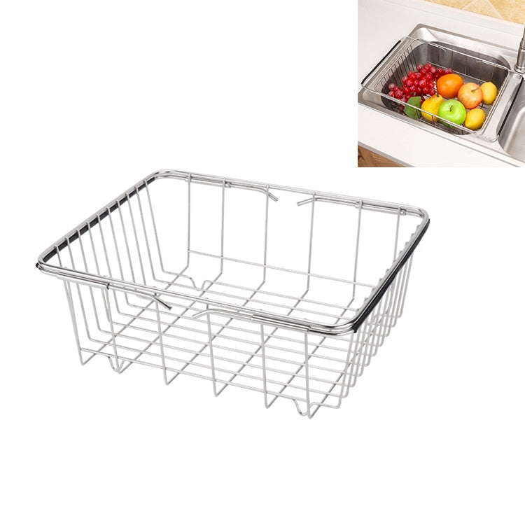 Kitchen Dish Drainer Sink Drain Basket Washing Vegetable Fruit Drying Holder Stainless Steel Adjustable Rack, Arch Net Style, Flat Bottom Style, Ordinary Style