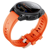 Silicone Rose Gold Buckle Watchband, For Garmin Fenix 7S