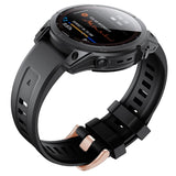 Silicone Rose Gold Buckle Watchband, For Garmin Fenix 7S
