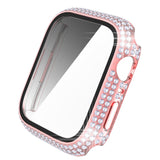 Diamond PC + Tempered Glass Watch Case For Apple Watch Series, 7 41mm, 7 45mm