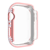 Diamond PC + Tempered Glass Watch Case For Apple Watch Series, 7 41mm, 7 45mm