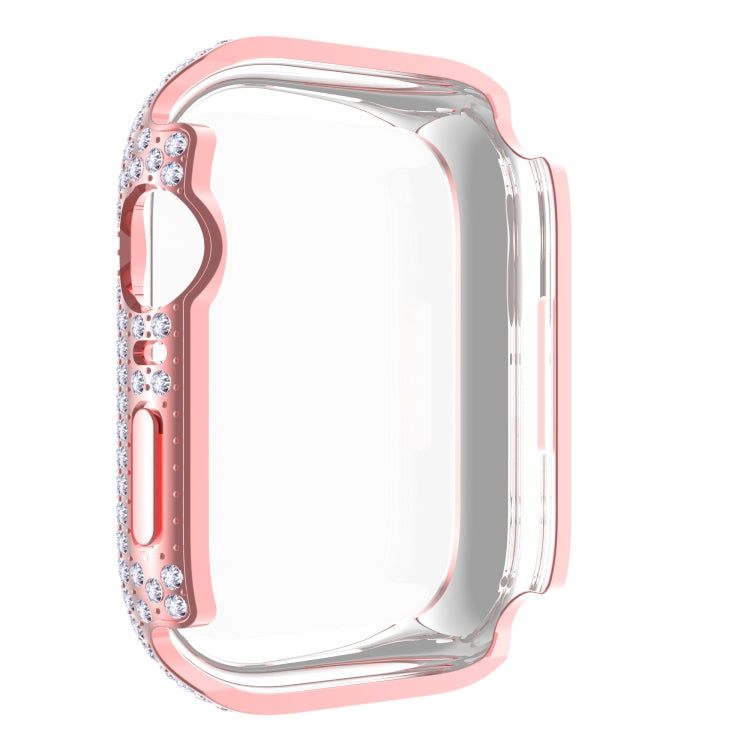 Diamond PC + Tempered Glass Watch Case For Apple Watch Series, 7 41mm, 7 45mm
