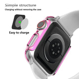 Two-color Electroplating PC Watch Case For Apple Watch Series, 6&SE&5&4 40mm, 6&SE&5&4 44mm