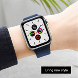 Mutural Liquid Silicone Watchband, For Apple Watch Series 7 41mm / 6 & SE & 5 & 4 40mm / 3 & 2 & 1 38mm, For Apple Watch Ultra 49mm / Series 8&7 45mm / SE 2&6&SE&5&4 44mm / 3&2&1 42mm