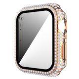 Diamond PC + Tempered Glass Watch Case For Apple Watch Series, 3&2&1 38mm, 3&2&1 42mm