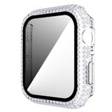Diamond PC + Tempered Glass Watch Case For Apple Watch Series, 3&2&1 38mm, 3&2&1 42mm