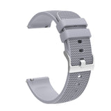 Pockmarked Silver Buckle Silicone Watch Strap for Huawei Watch / Samsung Galaxy Watch, 20mm, 22mm