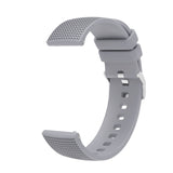 Pockmarked Silver Buckle Silicone Watch Strap for Huawei Watch / Samsung Galaxy Watch, 20mm, 22mm