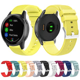 Pockmarked Silver Buckle Silicone Watch Strap for Huawei Watch / Samsung Galaxy Watch, 20mm, 22mm