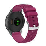 Pockmarked Silver Buckle Silicone Watch Strap for Huawei Watch / Samsung Galaxy Watch, 20mm, 22mm