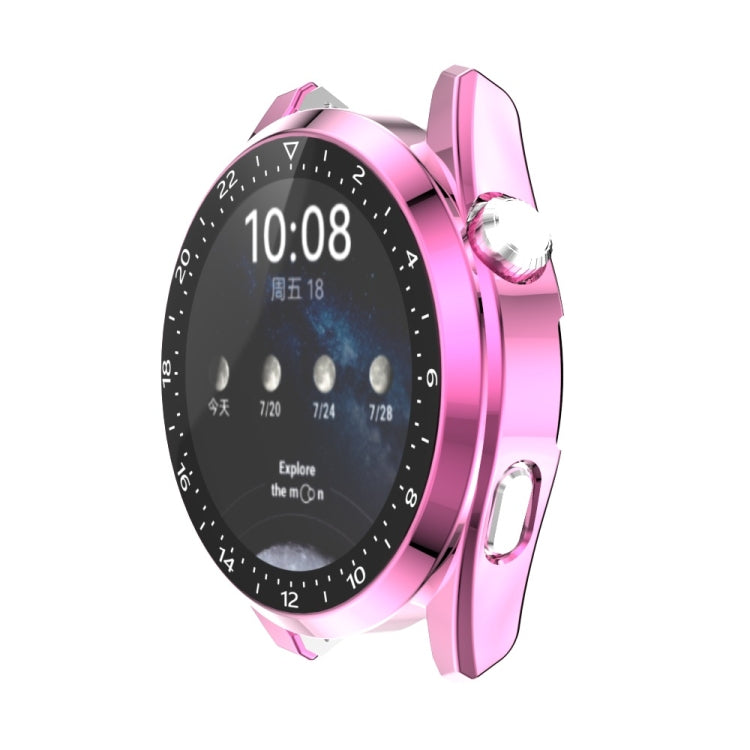 Scale Electroplated PC + Tempered Glass Watch Case, For Huawei Watch 3 Pro