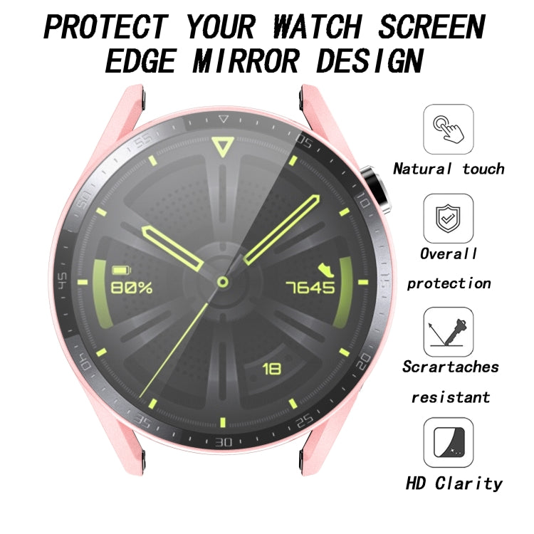 Scale Frosted PC + Tempered Glass Watch Case, For Huawei Watch GT 3 42mm, For Huawei Watch GT 3 46mm