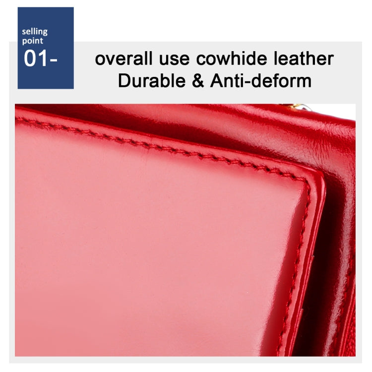 3506 Oil Wax Vintage Texture RFID Anti-Degaussing Hand Held Wallet for Ladies