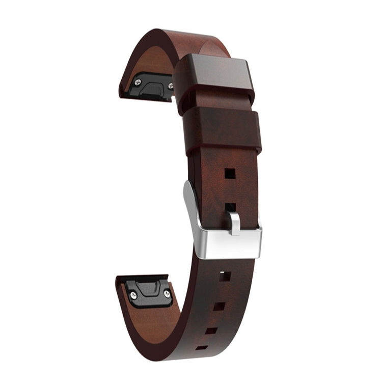 Quick Release Leather Strap, For Garmin Fenix 5