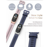 For Xiaomi Mi Band 6 / 5 / 4 / 3 Mijobs Flat Hole Silicone Watch Band, CS Case, GT Case, Plus Case, TF Case