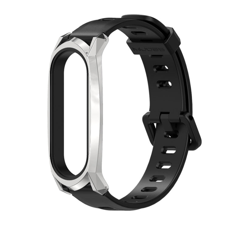 For Xiaomi Mi Band 6 / 5 / 4 / 3 Mijobs Flat Hole Silicone Watch Band, CS Case, GT Case, Plus Case, TF Case