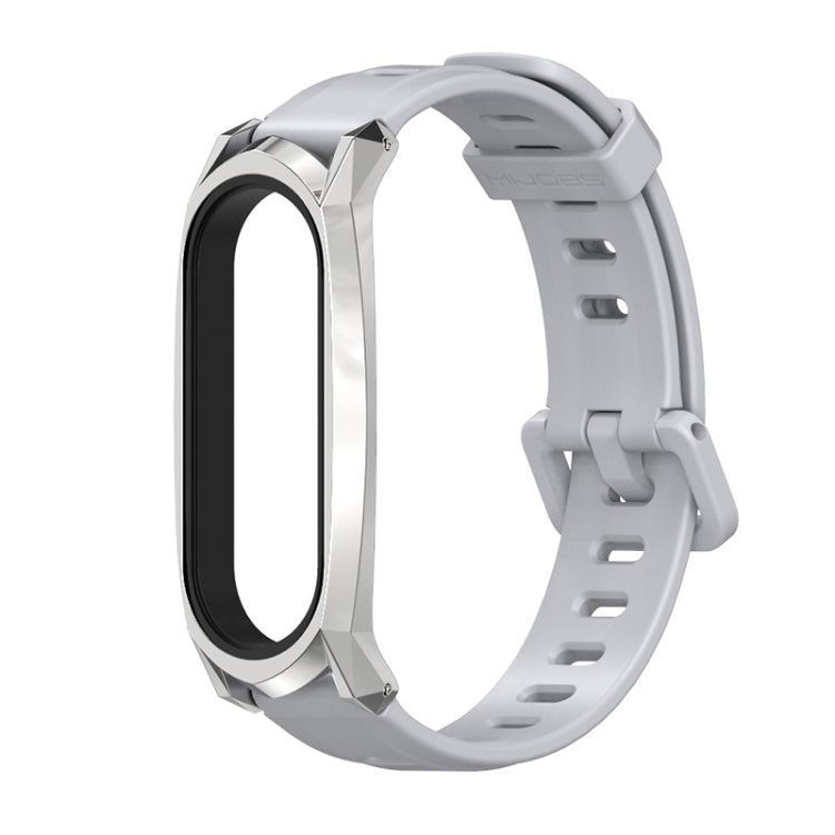 For Xiaomi Mi Band 6 / 5 / 4 / 3 Mijobs Flat Hole Silicone Watch Band, CS Case, GT Case, Plus Case, TF Case