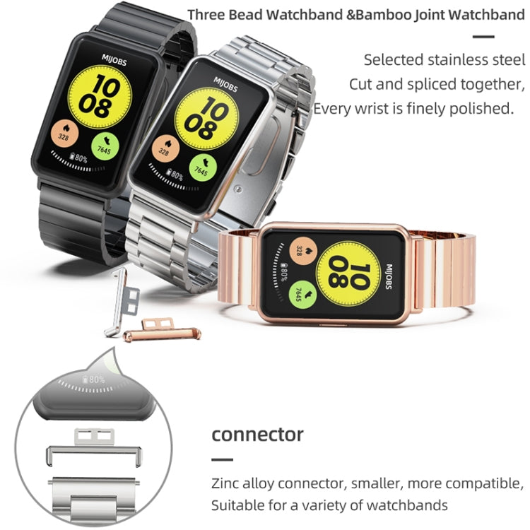 Mijobs Milan Buckle Stainless Steel Watch Band, For Huawei Watch Fit