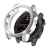 TPU Half-pack Hollowed Electroplating Watch Case, For Garmin Fenix 7S, For Garmin Fenix 7X, For Garmin Fenix 7