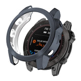 TPU Half-pack Hollowed Electroplating Watch Case, For Garmin Fenix 7S, For Garmin Fenix 7X, For Garmin Fenix 7