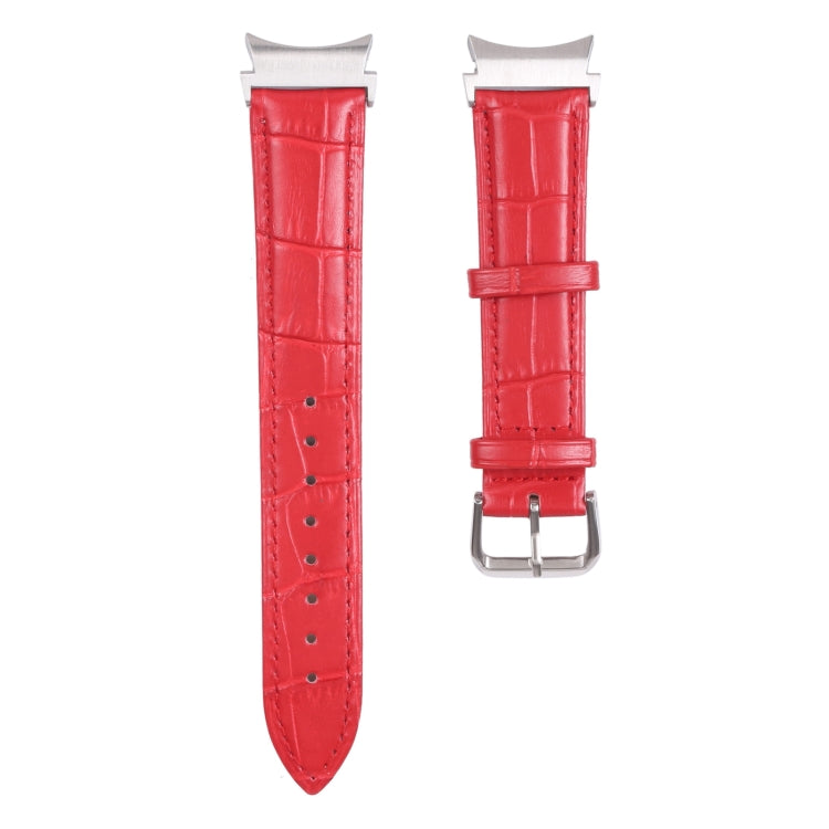 Slub Texture Leather Watch Band, For Samsung Galaxy Watch4 40mm/44mm