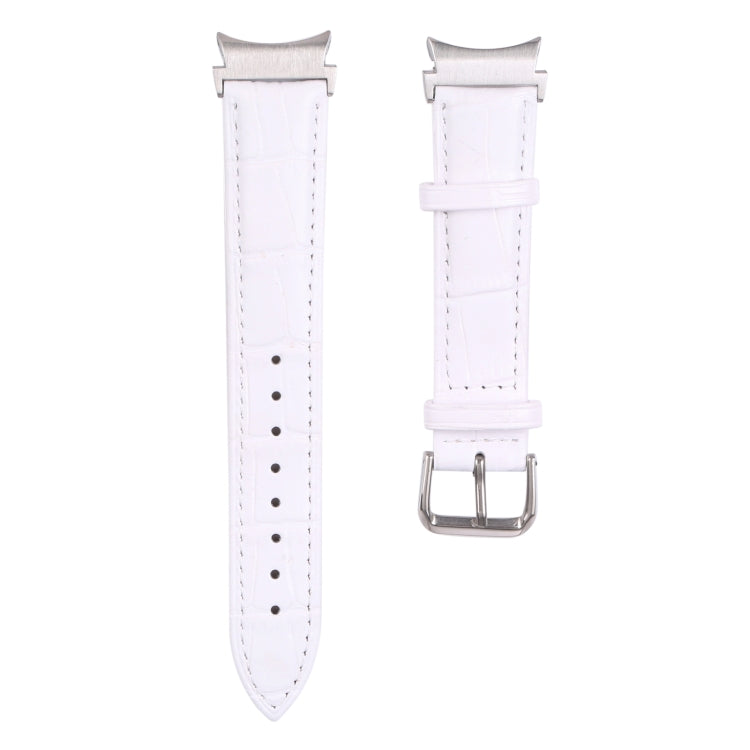 Slub Texture Leather Watch Band, For Samsung Galaxy Watch4 40mm/44mm
