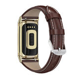 Mijobs Genuine Leather Slim Watch Band, For Fitbit Charge5