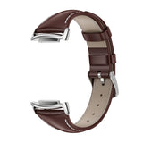 Mijobs Genuine Leather Slim Watch Band, For Fitbit Charge5